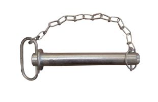 Broche d'attelage avec poignée et chaîne